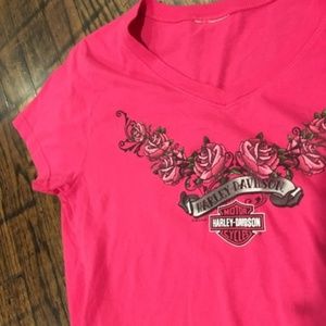 Harley Davidson pink tshirt